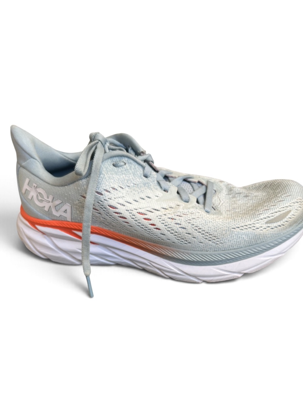 HOKA ONE Clifton 8 Womens BLUE FOG Plein Air Size 7.5